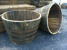 Genuine Oak Barrel Wooden Planter Garden Window Flower Shrub tree Wine Whiskey