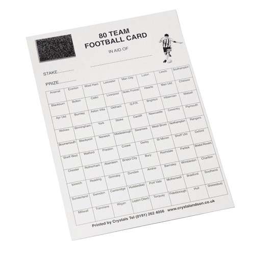 Football scratch cards - cards, 80