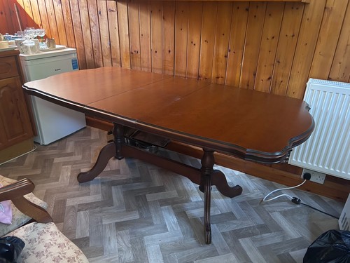 Solid wood dining extending