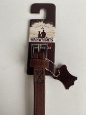 BNWT - Wainwright's Dog Collar with ID BarrellBrown X Small
