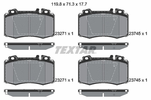 Textar 2006 2009 mercedes - textar, 2006-2009