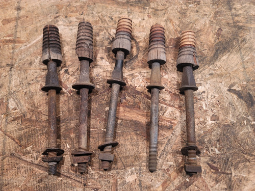 Steel bolt treaded - 5, wood