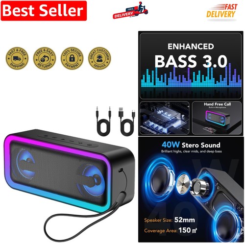Bluetooth speaker 40w loud - 40w,