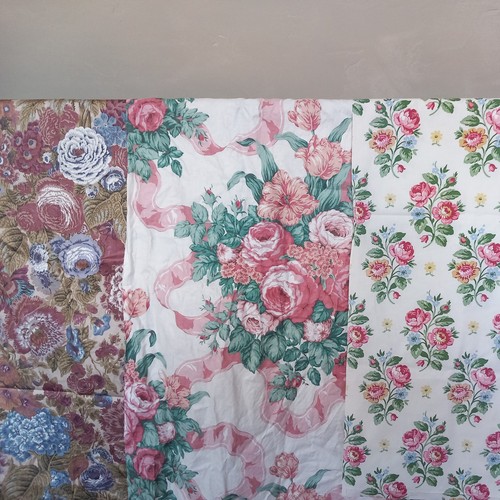 Vintage floral curtain - curtain, fabric