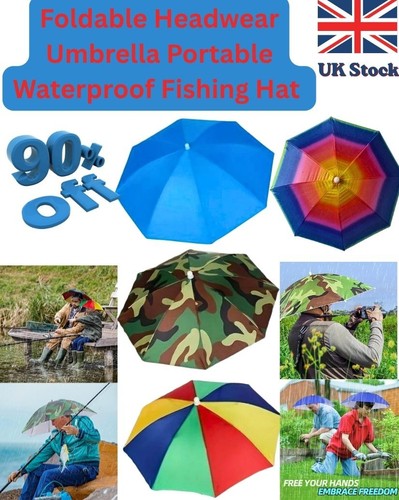 Foldable headwear umbrella - foldable,