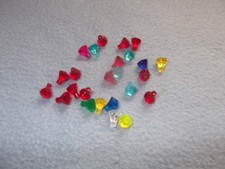 25 X LEGO GEM / JEWEL PART 30153 MIXED COLOURS