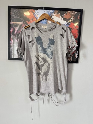 Vintage diesel thrashed white - thrashed,