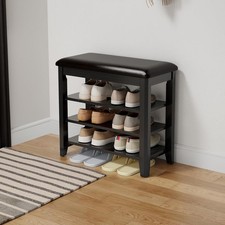 Shoe Bench with Leather