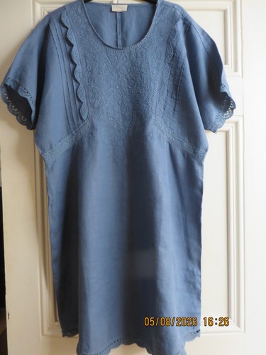 Wrap london blue 100 linen - blue,