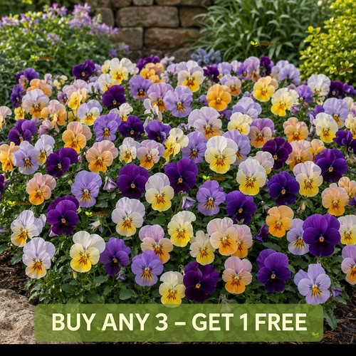 Horned pansy scotch hybrids - horned,
