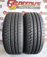 2x 225/55R17 CONTINENTAL PREMIUM CONTACT 6 SSR* 97W  6mm TREAD  REF A44 2255517