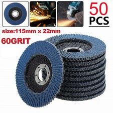 50/100/150/200X FLAP GRINDING SANDING DISCS 115mm 4.5" 60 GRIT ANGLE WHEEL DISCS