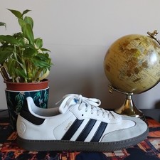 Adidas Originals Samba UK 9 Black White Vegan Trainers Terrace Casual