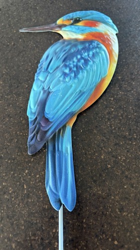 Metal flat kingfisher bird - metal,