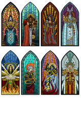 Gothic Stained Glass Walls for