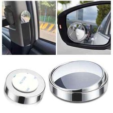 Car Blind Spot Mirrors Round HD Silver Convex HD Side Mirror Wing Clear Premium