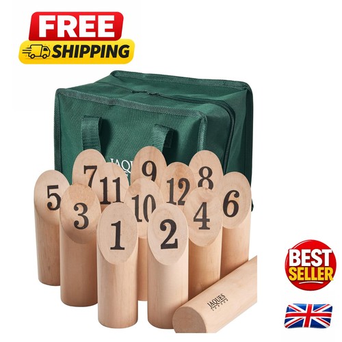 Portable wooden skittles set - portable,