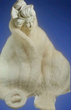 Vintage Handknit Ivory Angora