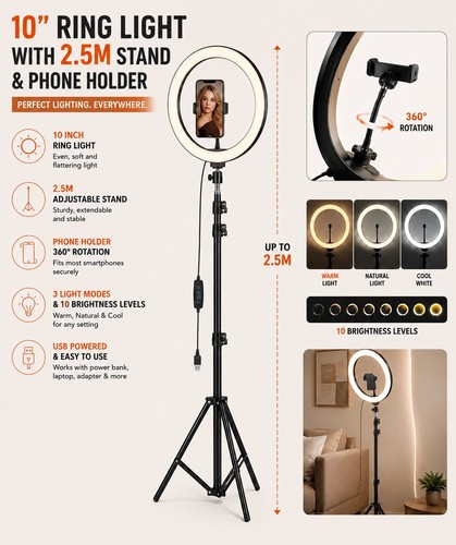 Led ring light with - led,