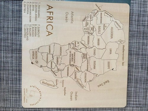 Wooden africa map puzzle - africa,