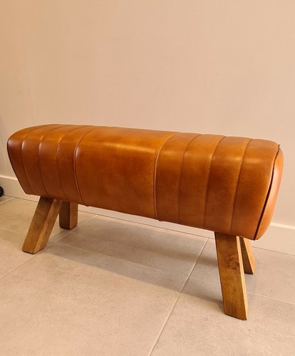 Leather bench pommel horse - leather,
