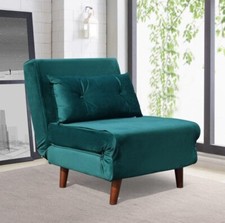 SOFA BED CHAIR GREEN VELVET