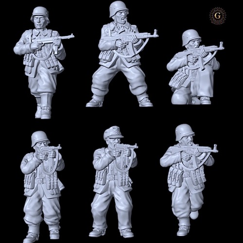 German infantry smgs 28mm - german,