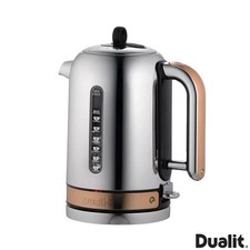 Dualit Classic 1.7L Kettle Polished Stainless Steel with Black Trim - 72815