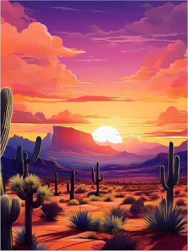 Tile mural desert - tile,