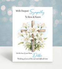 Sympathy Card Personalised  Bereavement condolence Sorry For Your Loss Card