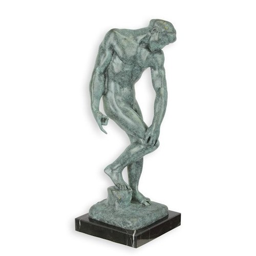 Sculpture bronze male on - bronze, a