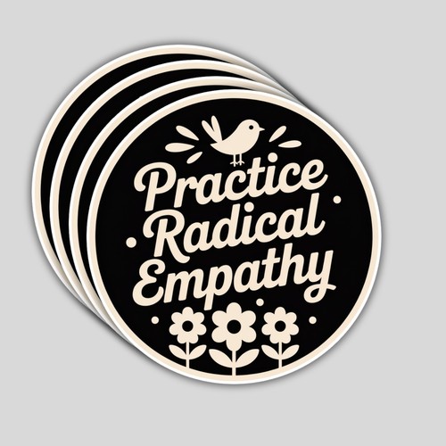 4pcs radical empathy stickers - 4pcs,