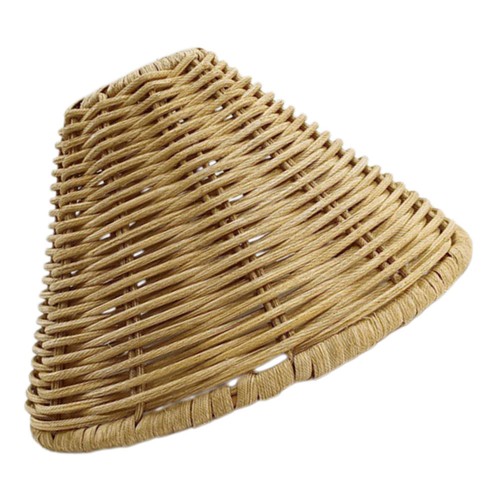 Wicker boho lampshades table - wicker, lampshades:
