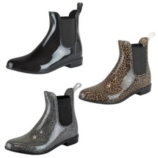 Ladies Short Wellies Funky Festival Chelsea Ankle Wellington Rain Boots