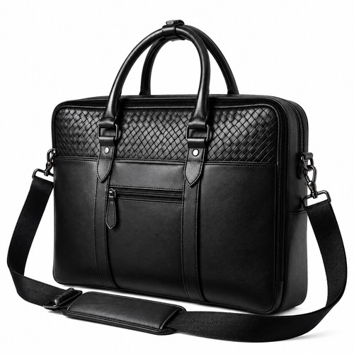 Leather laptop bag - bag, for
