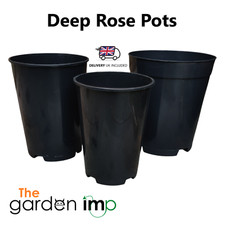 Deep plastic plant pot tall - plastic,
