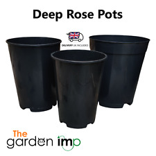 Deep Plastic Plant Pots Black