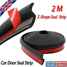 2M Car Z Shape Seal Strip Trim Window Rubber Door Protector Moulding Universal