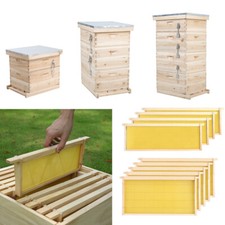 2/3/4 Tier Langstroth Brood Beehive Box Fir Wood Beekeeper Hive Frame Foundation