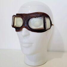 RARE WW1 RFC PILOT GOGGLES SPLIT LENSE GLASSES, WWI ROYAL FLYING CORPS 