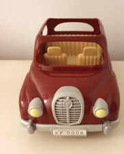 Sylvanian Families Red Burgundy Car Family Classic Saloon with Towbar