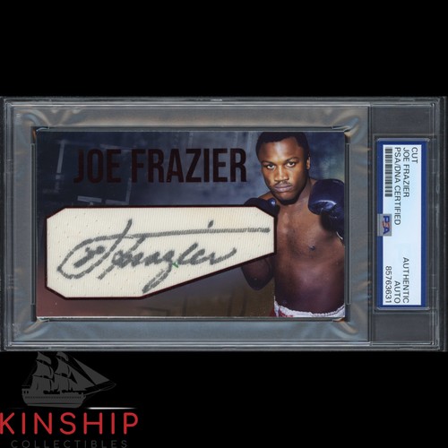 Joe frazier signed cut 3x5 - signed,