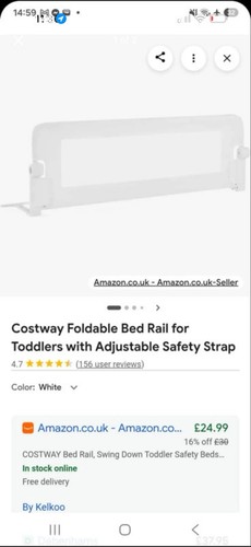 Brand new toddler bed rail - new,