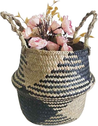 Natural seagrass basket - natural,