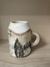BRAND NEW HANDMADE WOOD BIG CUP FROM BIRCH MADE IN ENGLAND,USE IT FOR VASE/DRINK