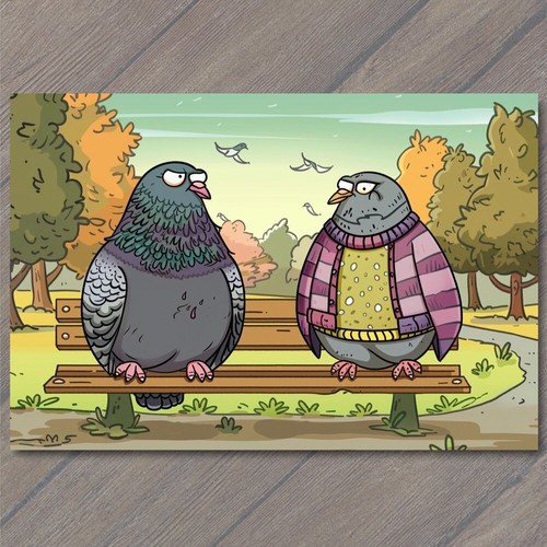 Postcard pigeon bird giant - pigeon,