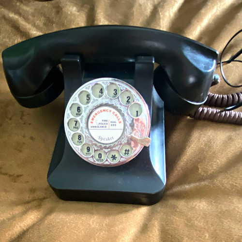 Black rotary dial - black, desk