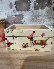 Mini Wooden Dachshund Birthday Crate / Box Mini Gift Box