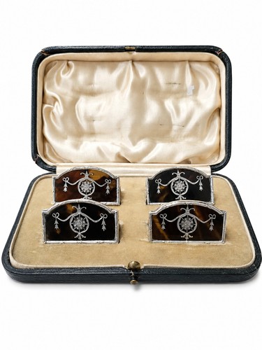 Cased set silver - set, 4