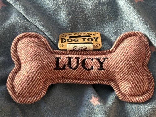 Personalised squeaky bone dog - bone,